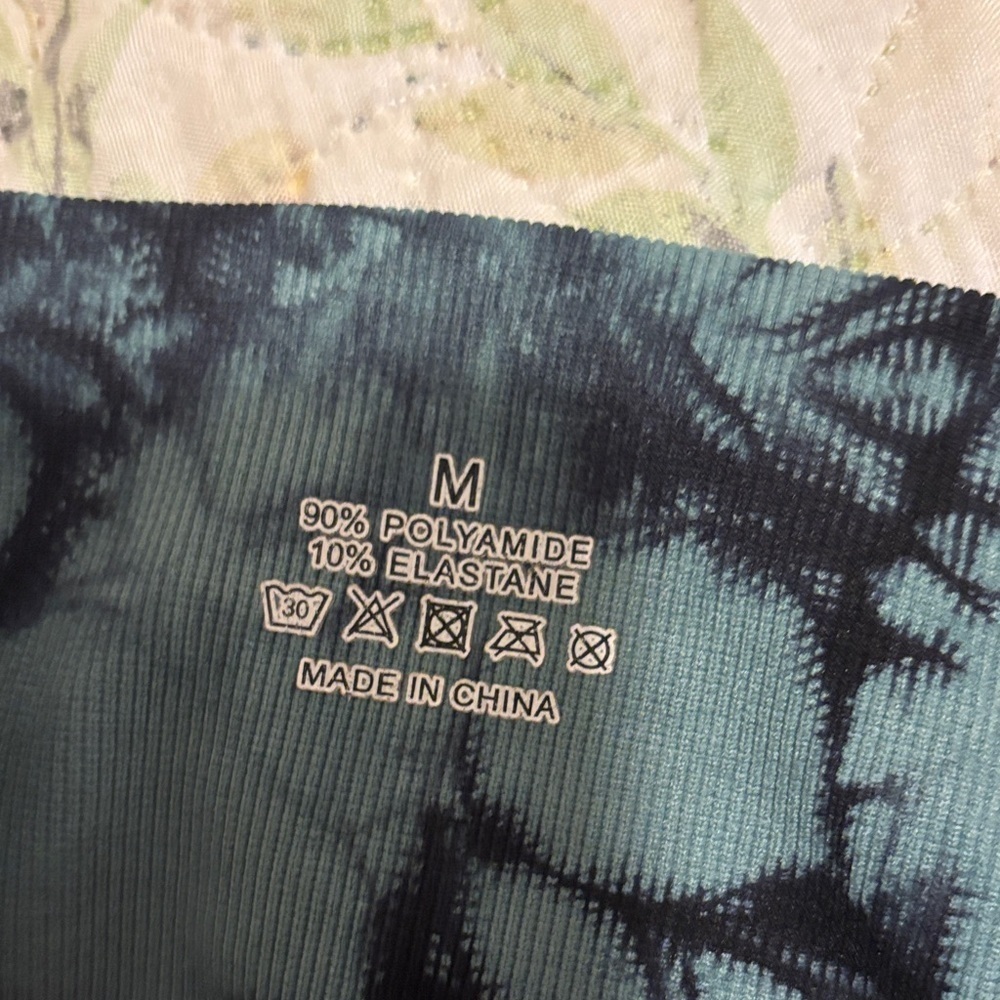 Tie-Dye High-Waisted Shorts with Lace-Up Detail - Picture 3 of 3